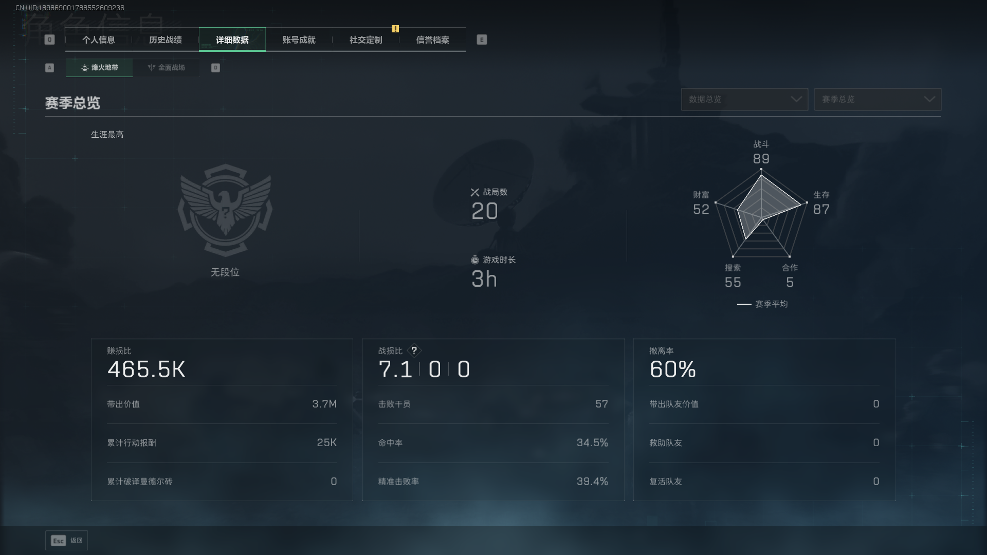 SJZCMW386196三角洲行动账号详情图2