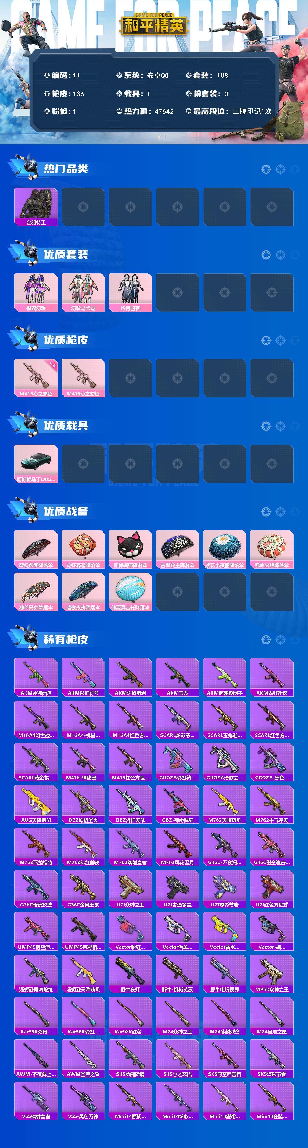 HPQM3450570和平精英账号详情图6