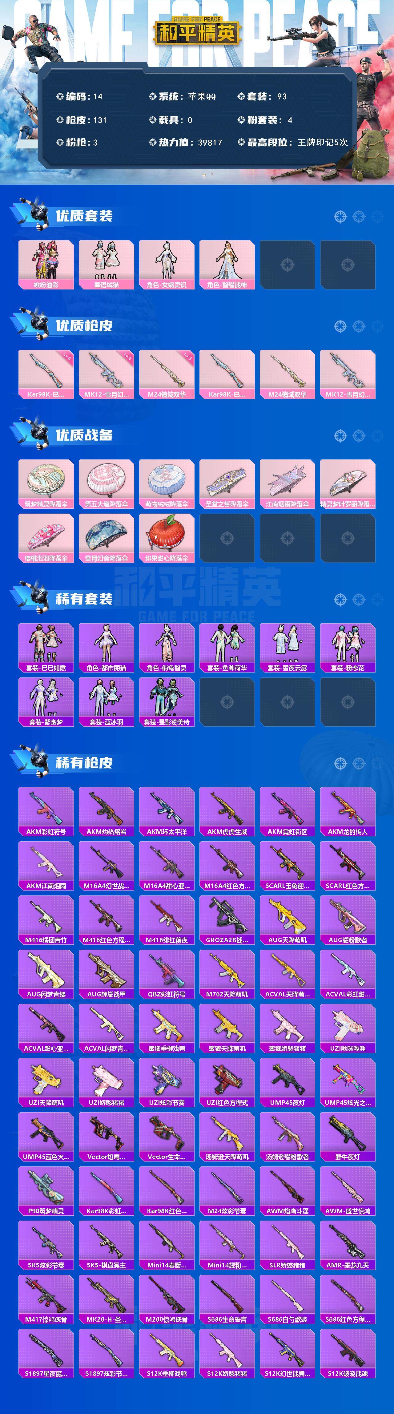 HPQM3450573和平精英账号详情图6