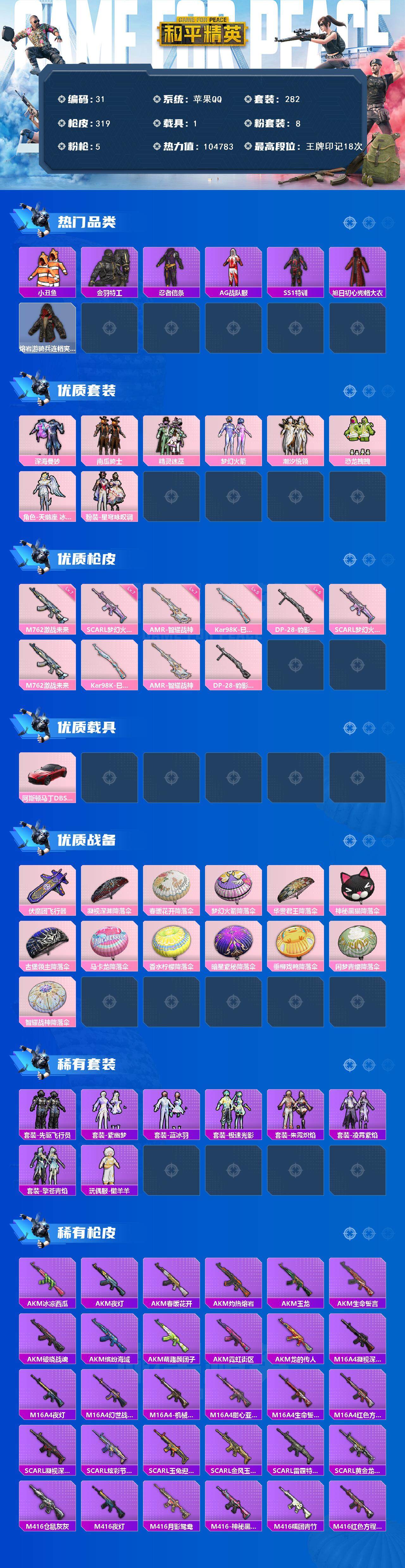 HPCMW3451221和平精英账号详情图2