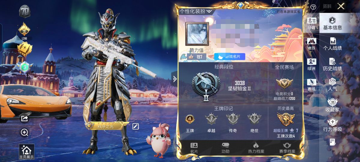 HPCMW3453296和平精英账号详情图2