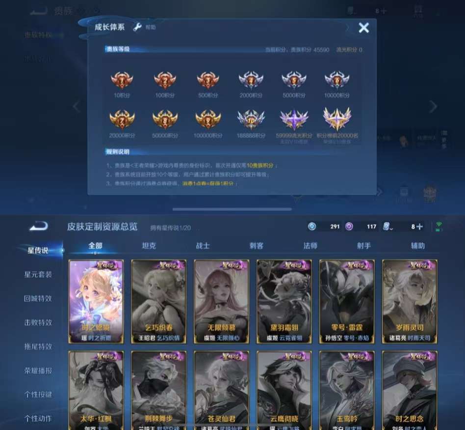WZQM364615王者荣耀账号详情图5