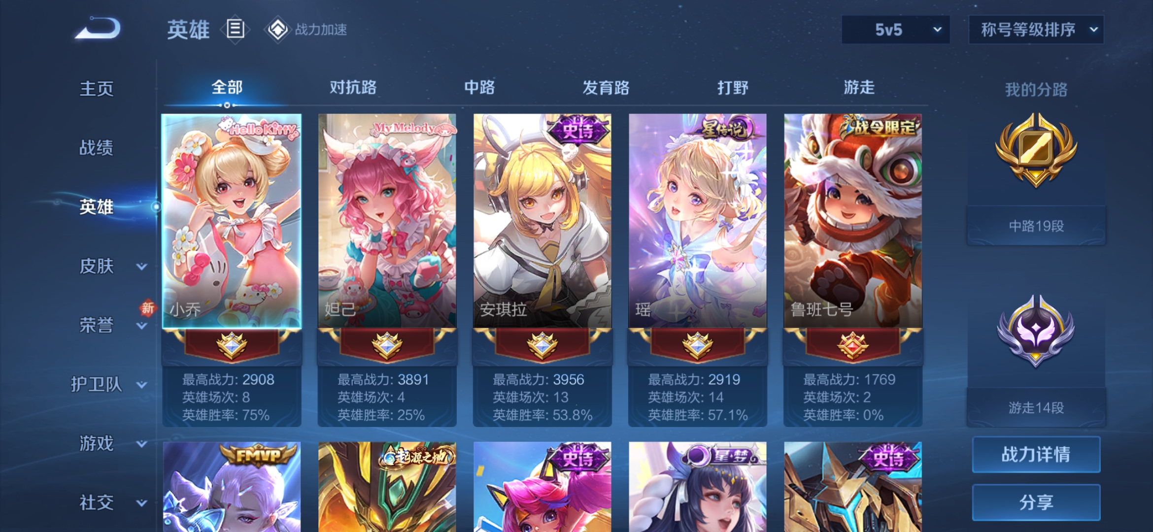 WZQM3124471王者荣耀账号详情图3 WZQM3124471王者荣耀账号详情图3