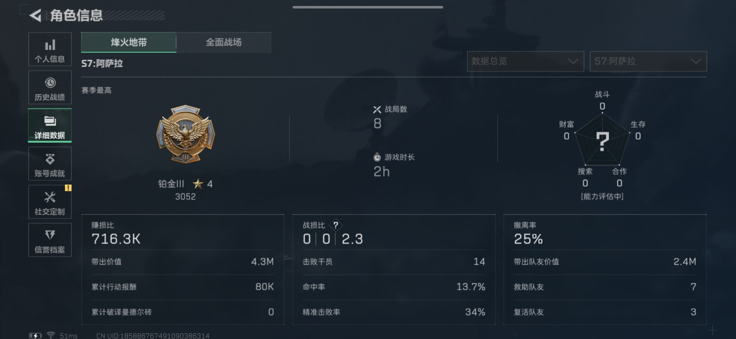 SJZCMW415478三角洲行动账号详情图3