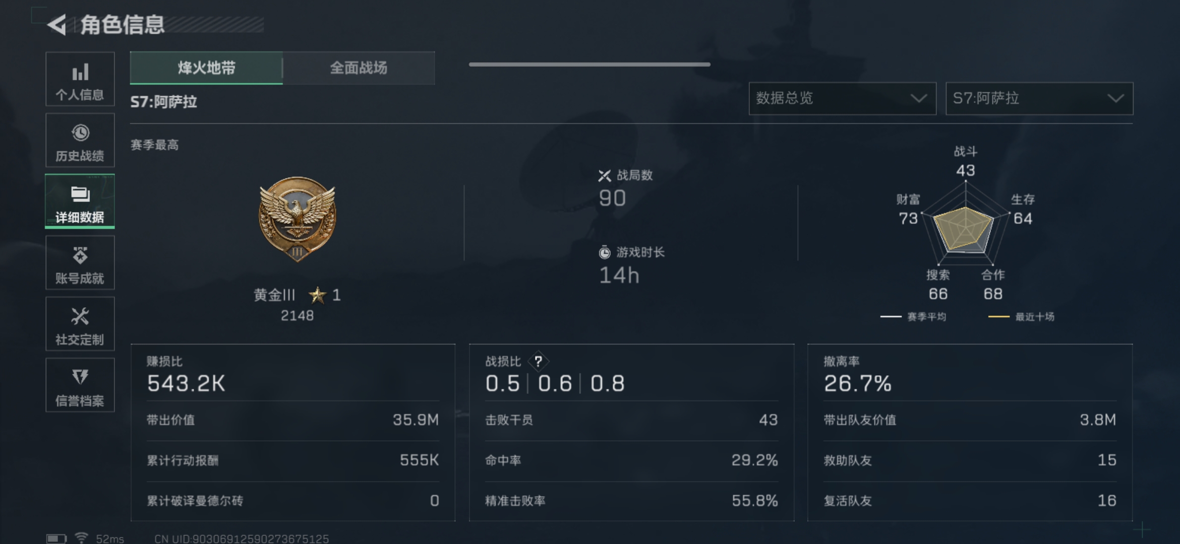 SJZCMW3102858三角洲行动账号详情图2