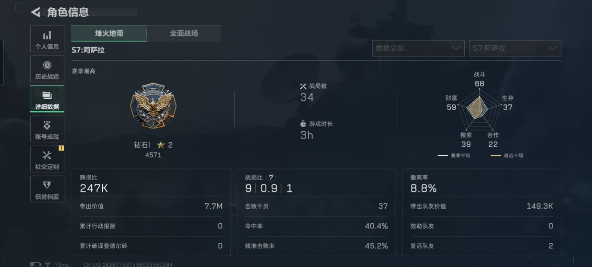 SJZCMW3103974三角洲行动账号详情图6