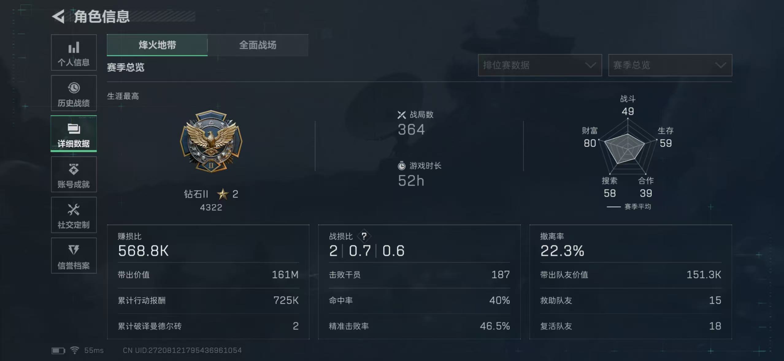 SJZCMW426290三角洲行动账号详情图3