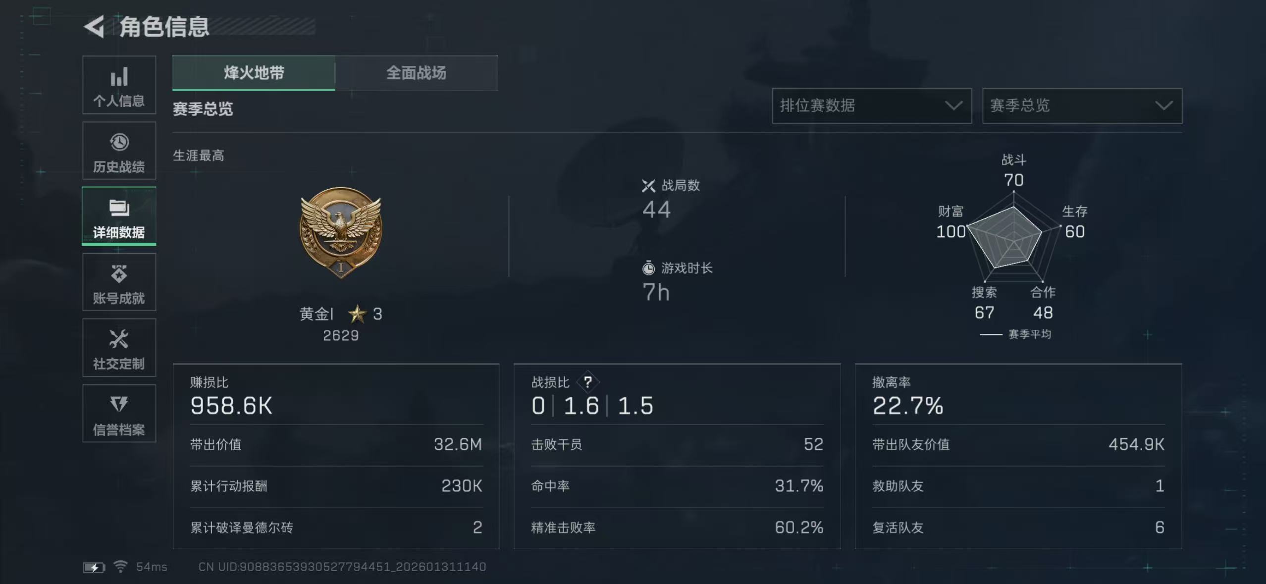 SJZCMW432546三角洲行动账号详情图2