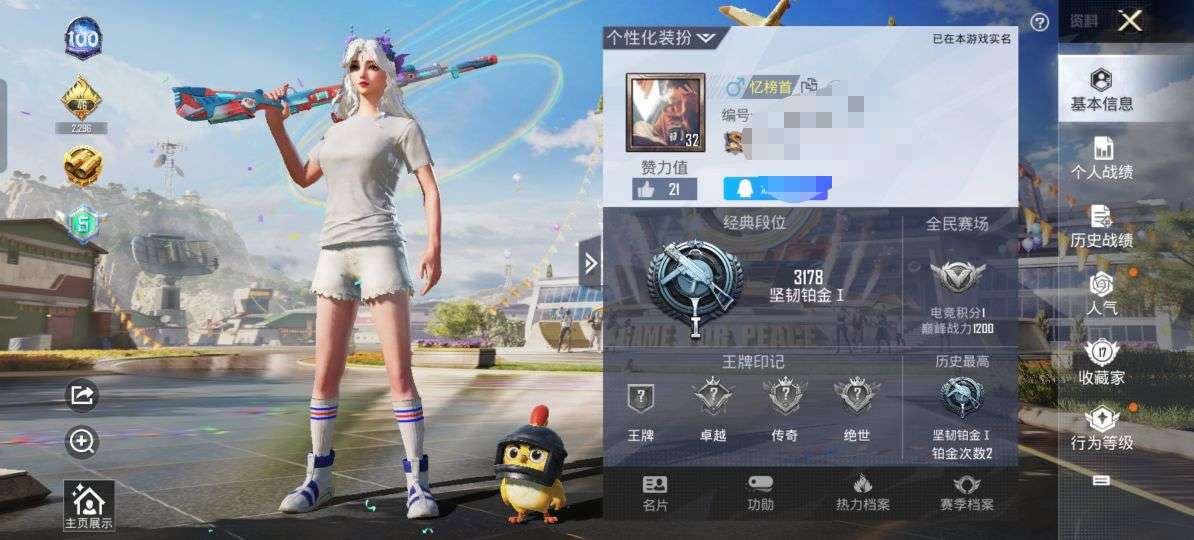 HPQM3165450和平精英账号详情图1