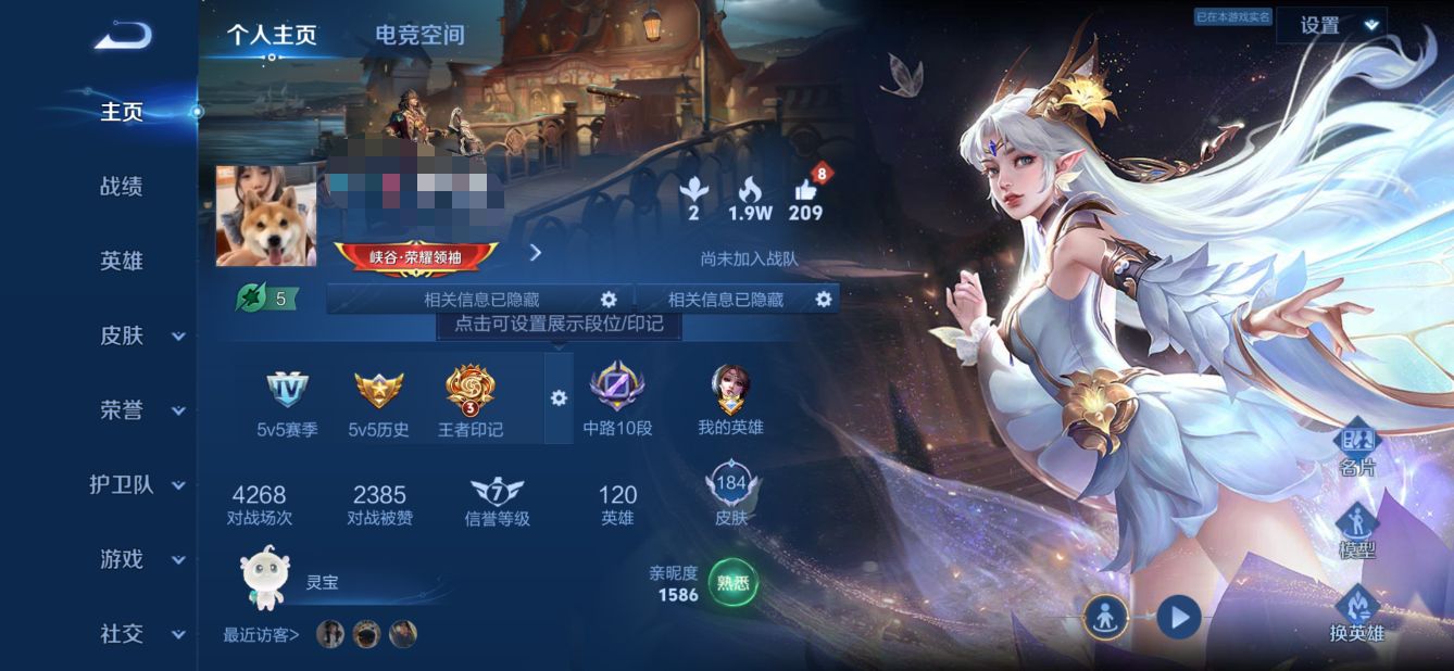 王者荣耀账号安卓QQMWZ100771女号【1星元1典藏13传说V8】安卓Q-184皮肤-120英雄-1星元 金色仲夏夜