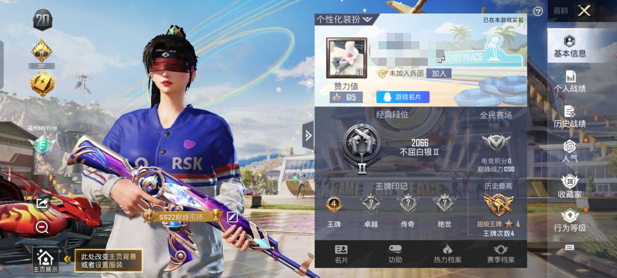 和平精英账号安卓QQ暗影哥特 浪漫天命  NV战队服】安卓Q-31593热力