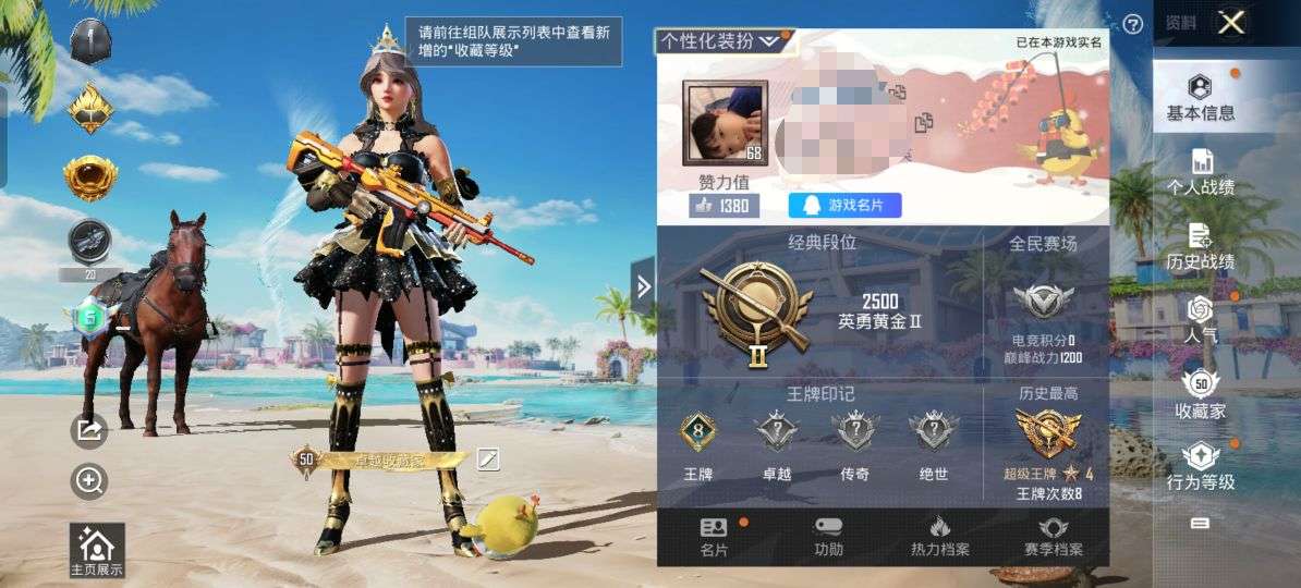HPQM3307719和平精英账号详情图2