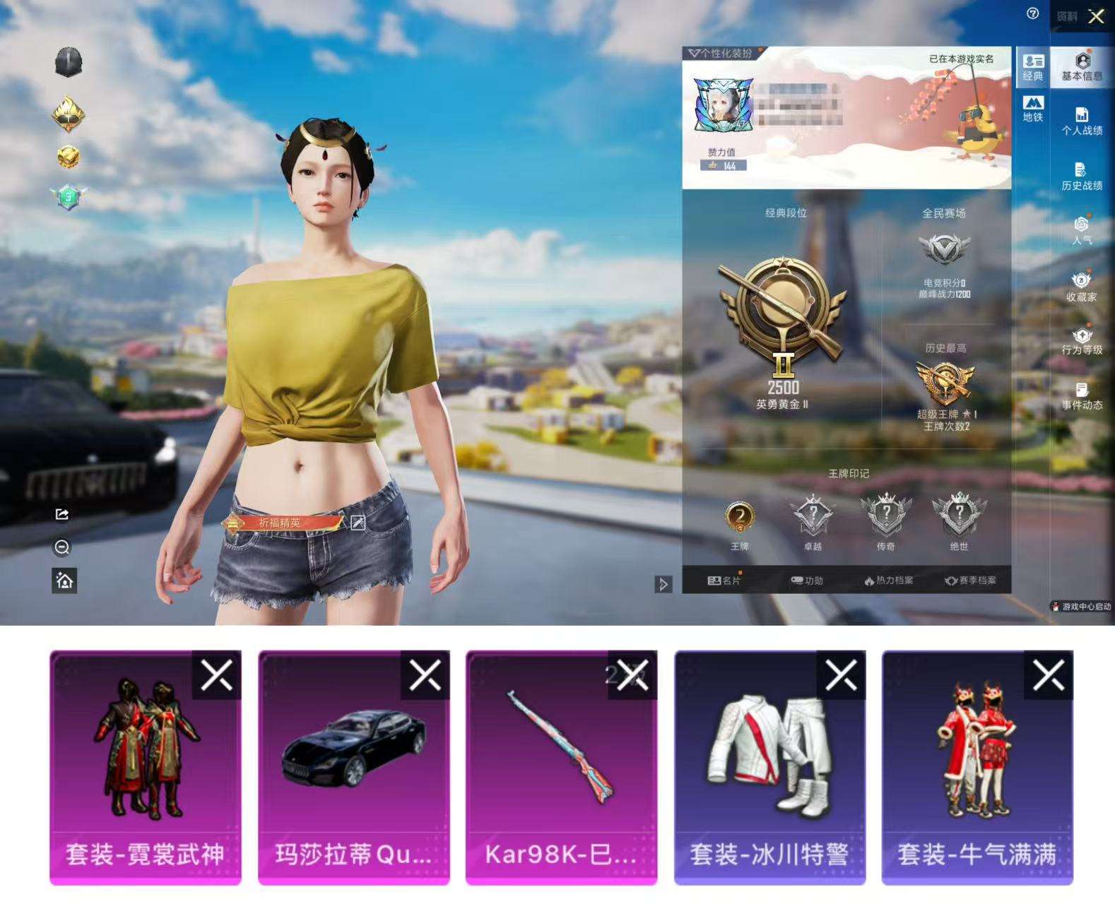 HPQM3333951和平精英账号详情图2