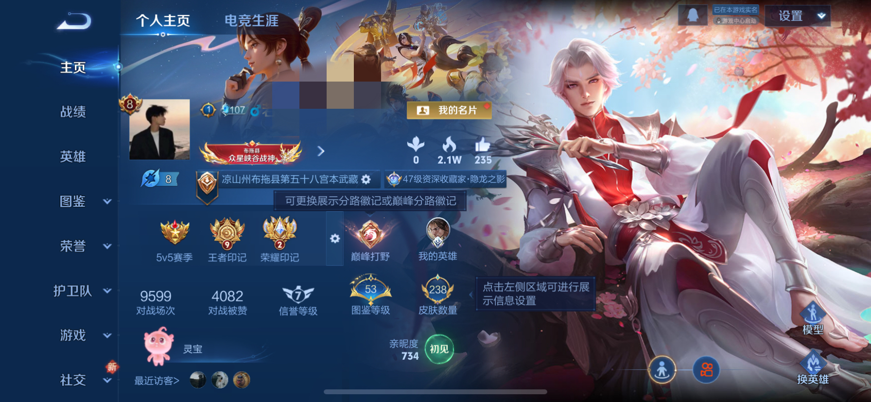 王者荣耀账号苹果QQWLWZ802+【v8 传说15 典藏1 星传说2幽冥之眼仲夏夜】苹果Q-238皮肤-125英雄 【