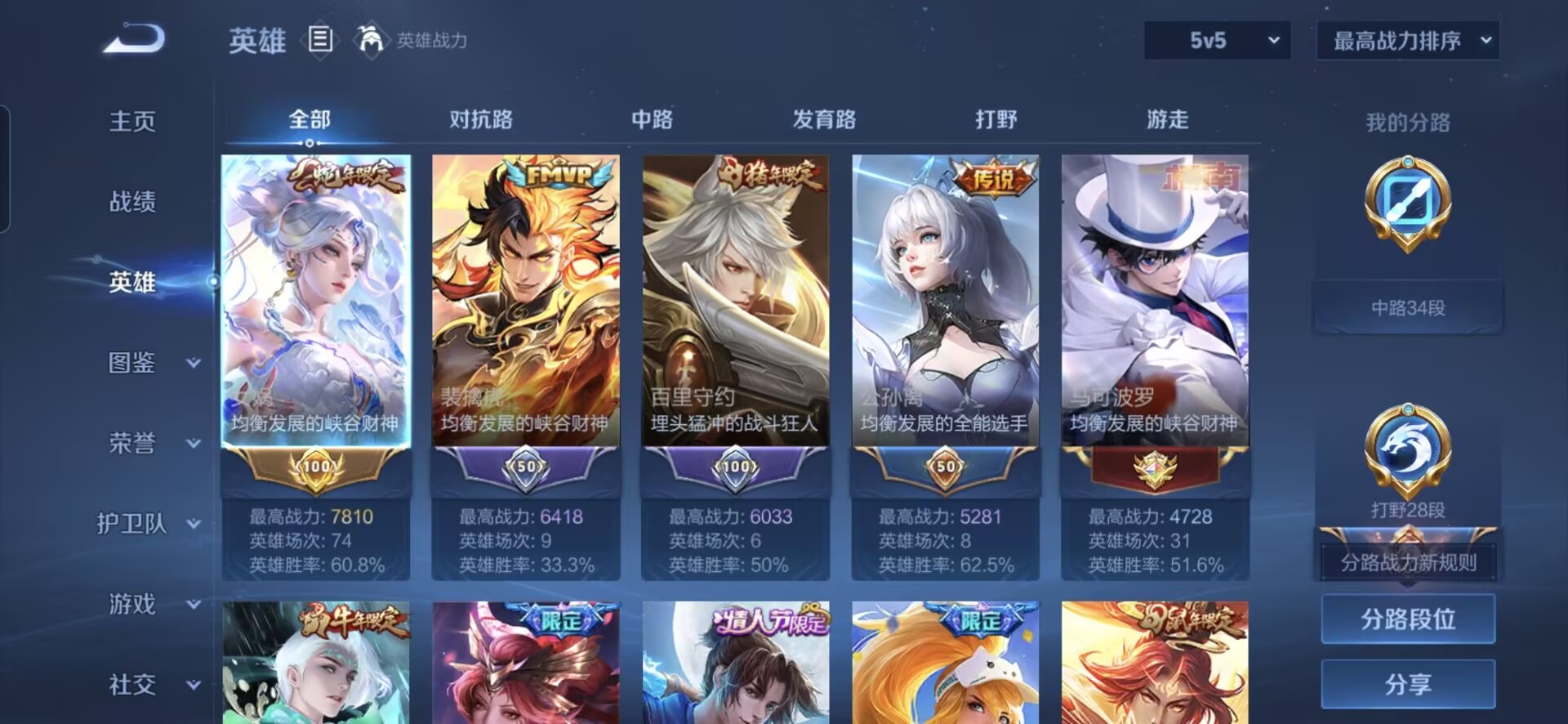 WZQM3438093王者荣耀账号详情图5