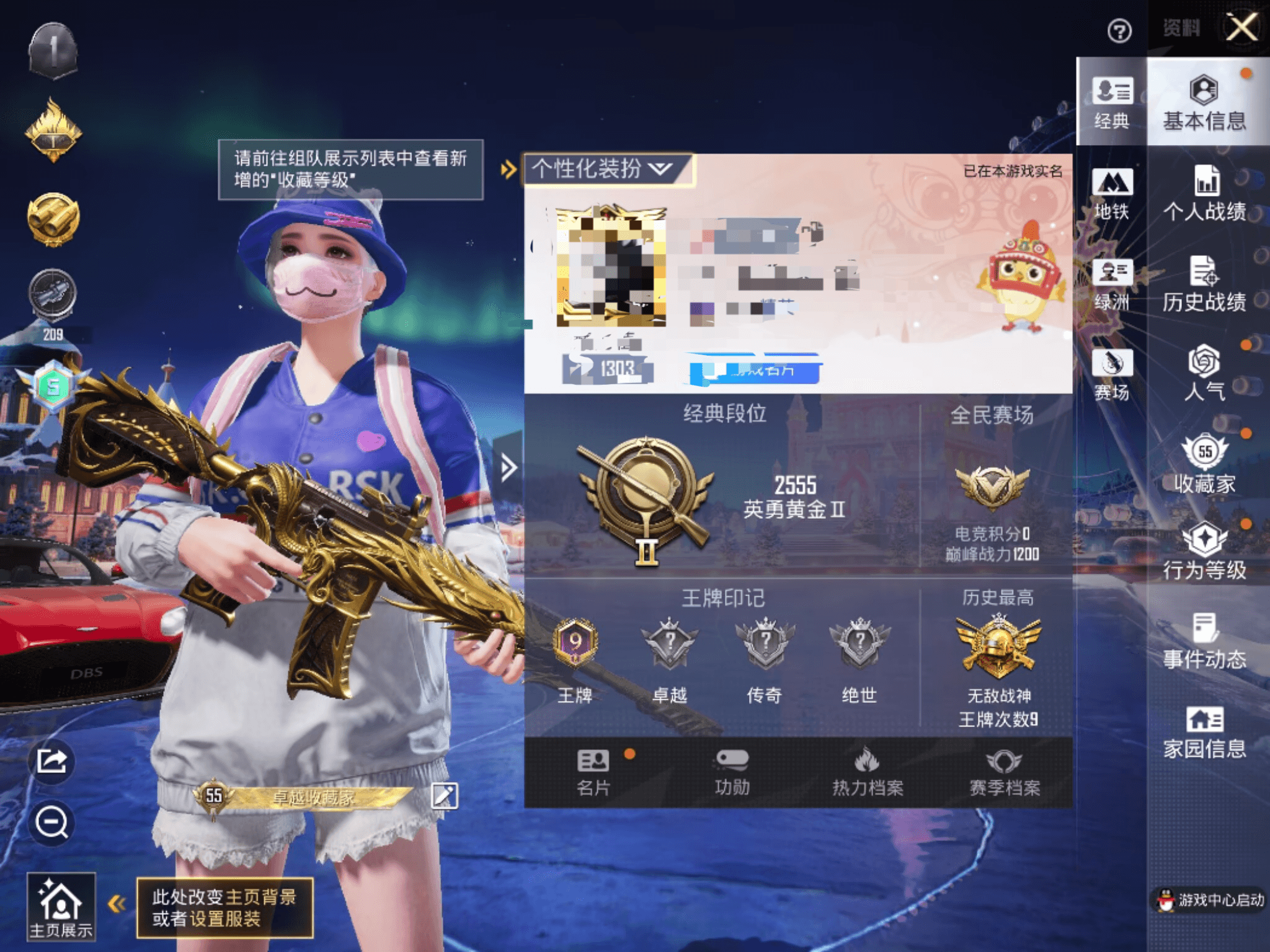 和平精英账号苹果QQ1载具-144套装-156枪皮-M【无敌战神框1载具8粉装2特效 三姐妹 暗影哥特 轩紫旋律-7级 