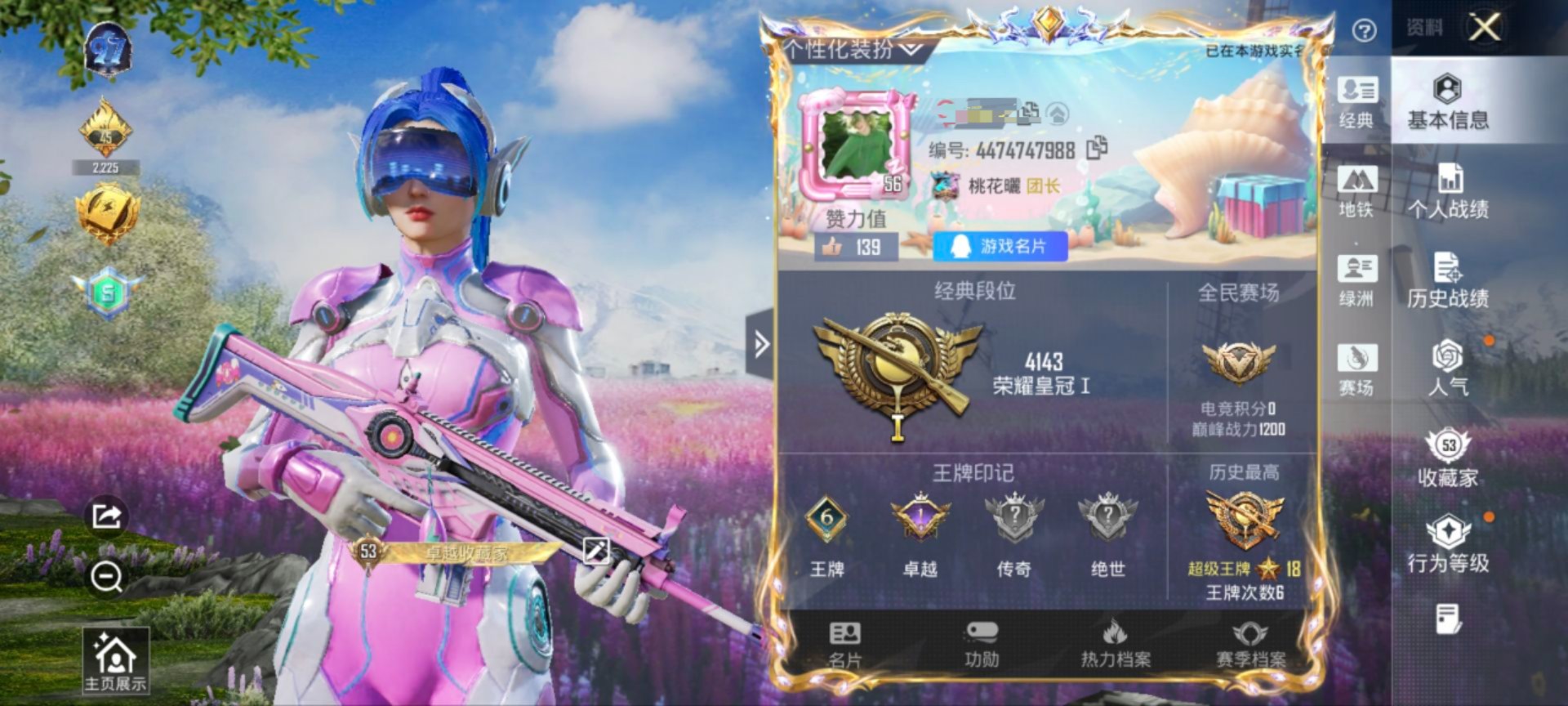 和平精英账号安卓QQ0载具-105套装-155枪皮-M【身法号】安卓Q-3粉装3特效枪4热门105套装155枪皮 452