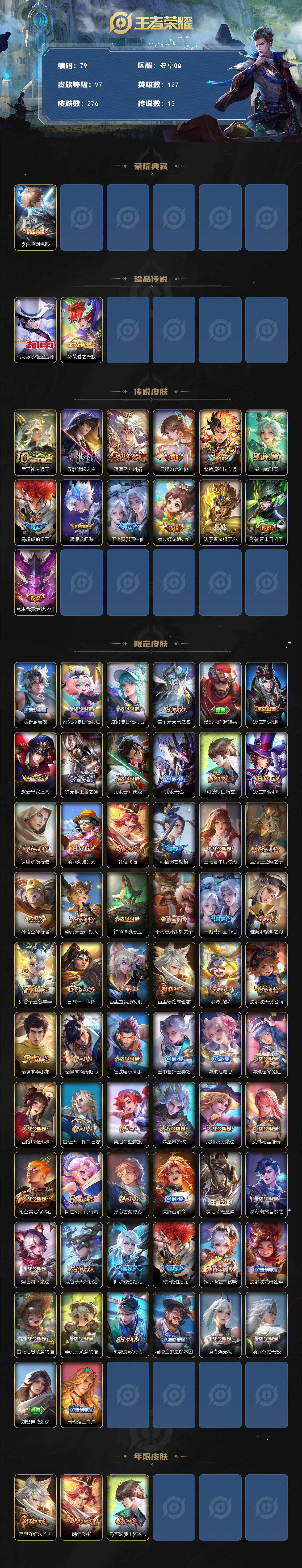 WZCMW3465224王者荣耀账号详情图2