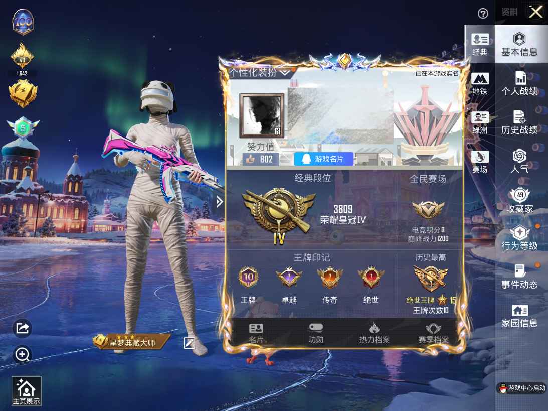 和平精英账号苹果QQ0载具-94套装-119枪皮-M【木乃伊 】苹果Q-1稀有2粉装3特效枪11热门94套装119枪皮 