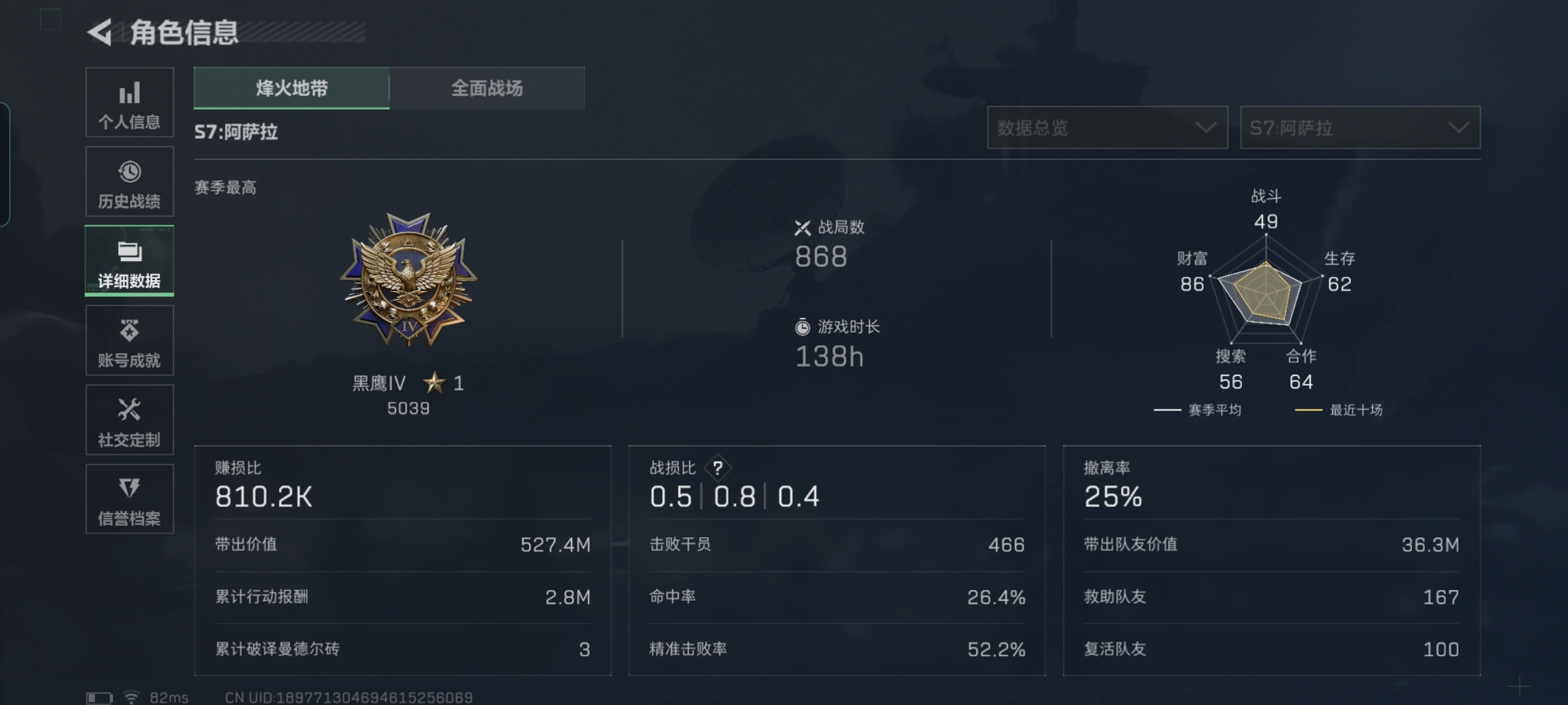 SJZCMW3101783三角洲行动账号详情图4