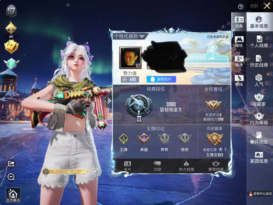 和平精英账号苹果QQ0载具-132套装-163枪皮-M【4粉装6特效 金靴子 伴侣背包  国宝胖达头盔 小丑鱼】苹果Q-