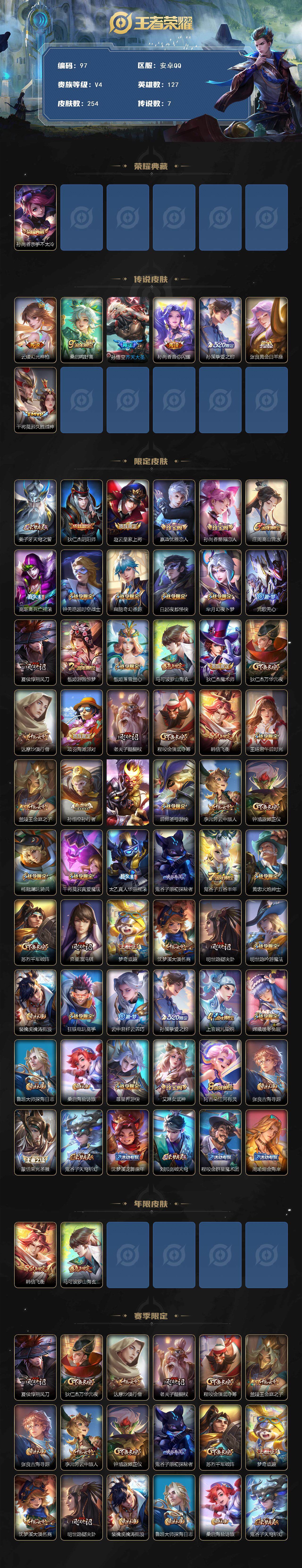 WZQM425987王者荣耀账号详情图4