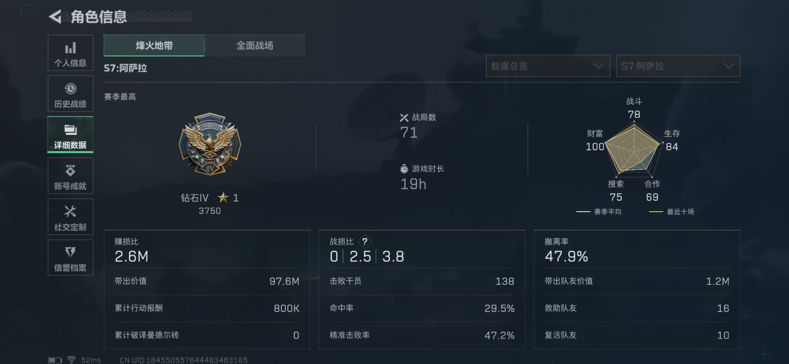 SJZCMW3102958三角洲行动账号详情图2