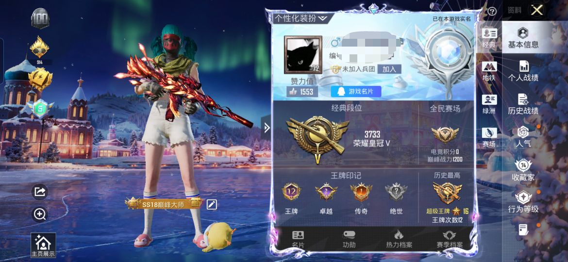 和平精英账号安卓QQ0载具-211套装-286枪皮-M【网络公主素材号10粉装11特效 粉装螳螂初号机 洛天依  蓝色粉