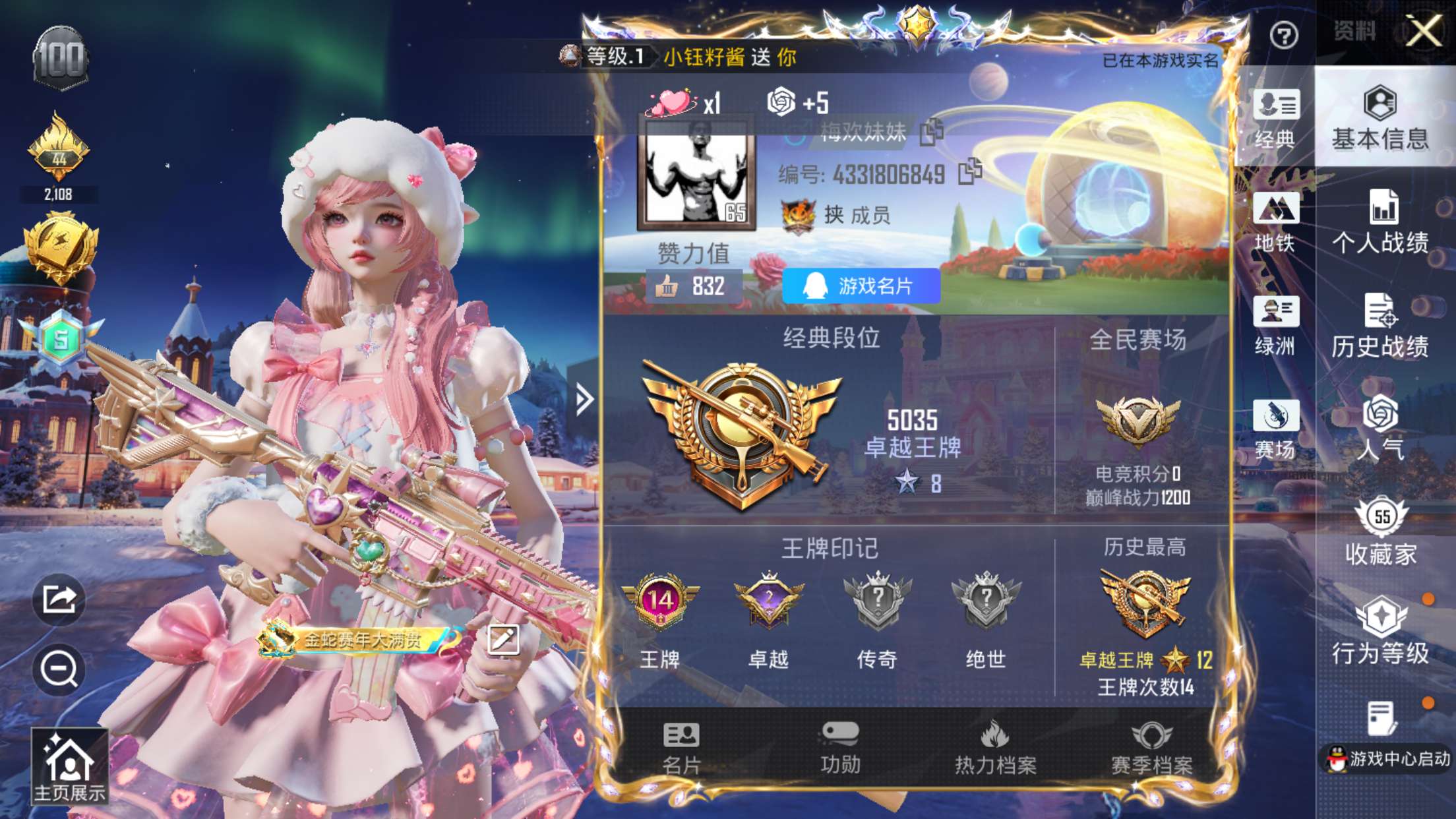 HPQM411371和平精英账号详情图2