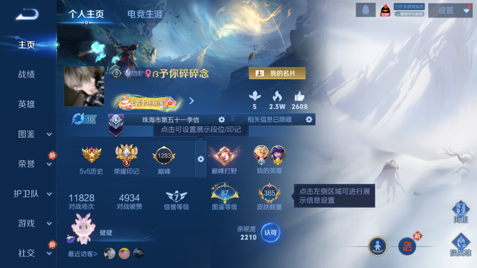 王者荣耀账号苹果QQMWZ104398【385皮肤V9准V10 2典藏19传说 3珍品传说 4星传说时之思念 未来机甲 