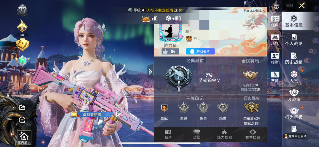 和平精英账号苹果QQM1045957【特价出售】2粉装-2特效枪-99枪皮-96套装-1载具  【1载具】 疾风龙骑 【