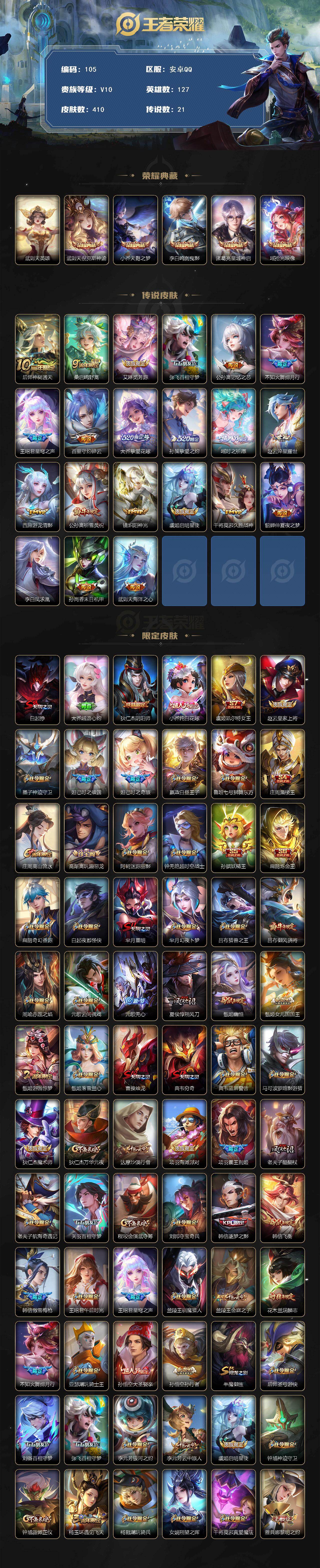 WZQM438068王者荣耀账号详情图4