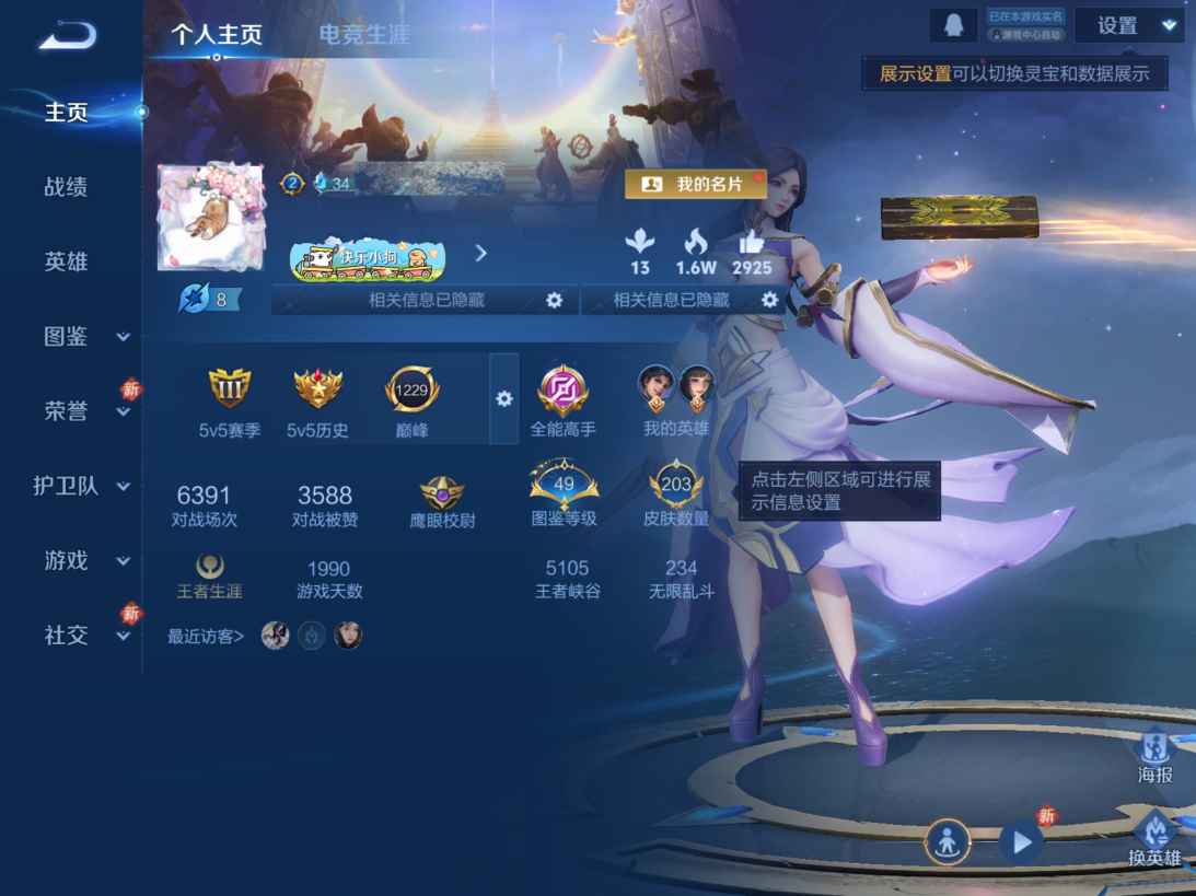 王者荣耀账号苹果QQ127英雄-203皮肤-MWZ【V6 2典藏 6传说 3星传说 寅虎·焰心 幽冥之眼 金色仲夏夜】苹