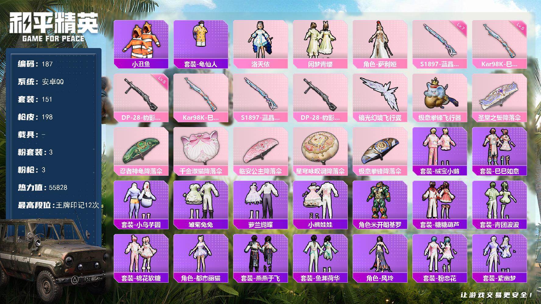 HPCMW455419和平精英账号详情图5