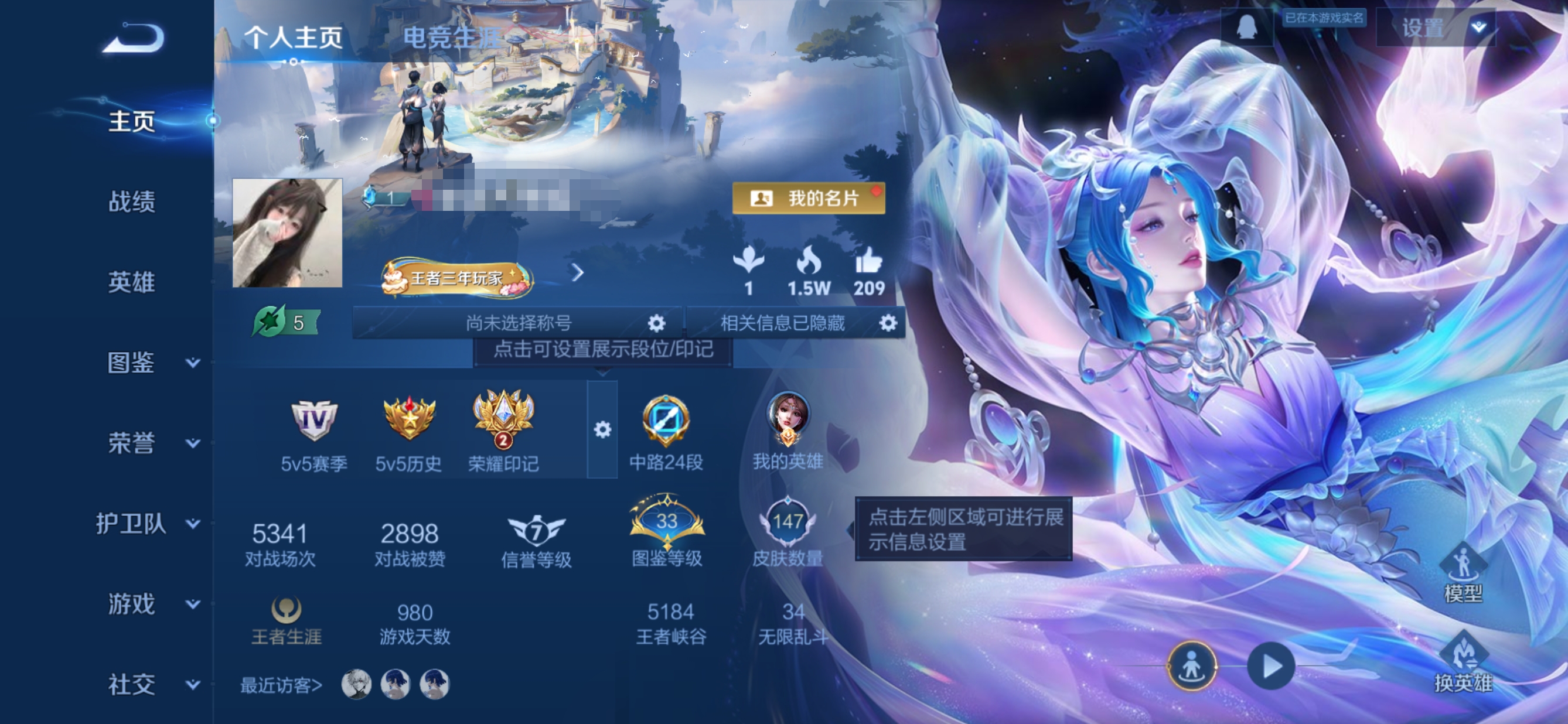 王者荣耀账号安卓QQMWZ104819【V5  1传说1典藏1星元 】安卓Q-147皮肤-117英雄 【星传说】金色仲夏