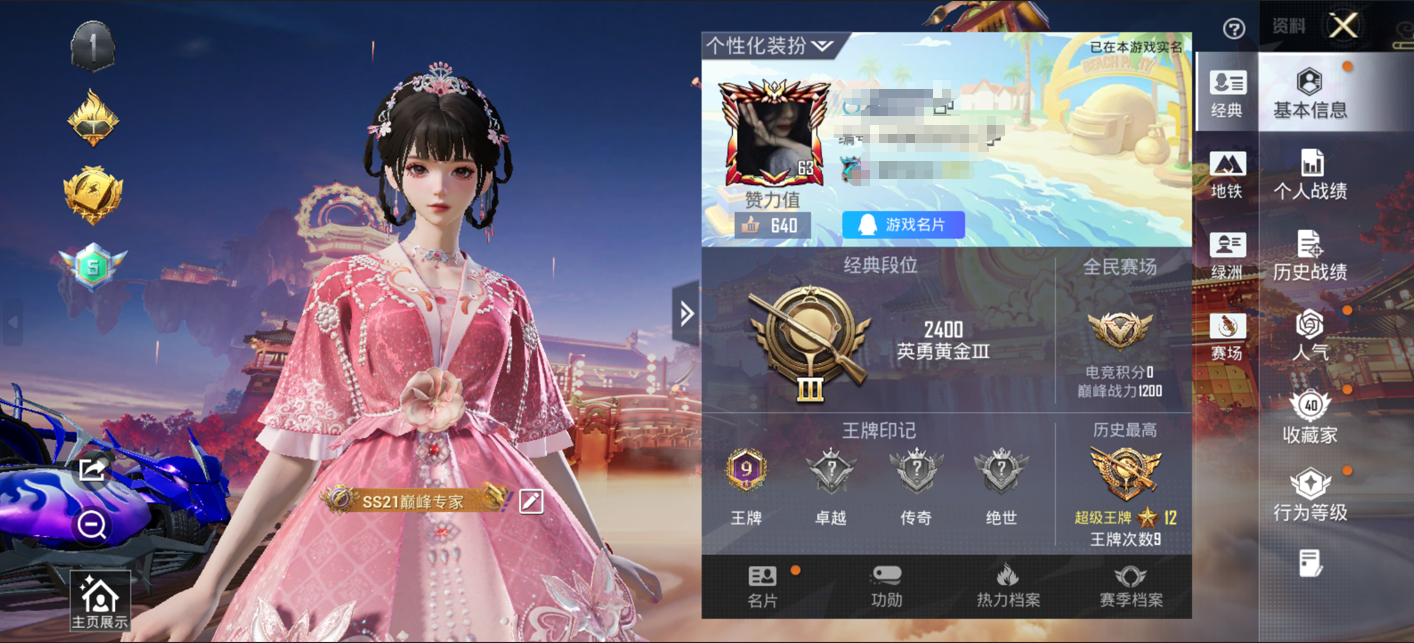 和平精英账号安卓QQ1载具-102套装-112枪皮-WJ803安卓手Q-1载具-1特效枪-102套装-112枪皮-9王牌