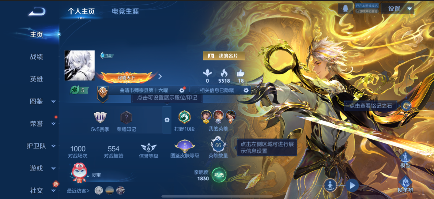 王者荣耀账号苹果QQ66英雄-37皮肤-WLWZ1023【v5 1无双 1传说 金标曜】苹果Q-37皮肤-66英雄 【无