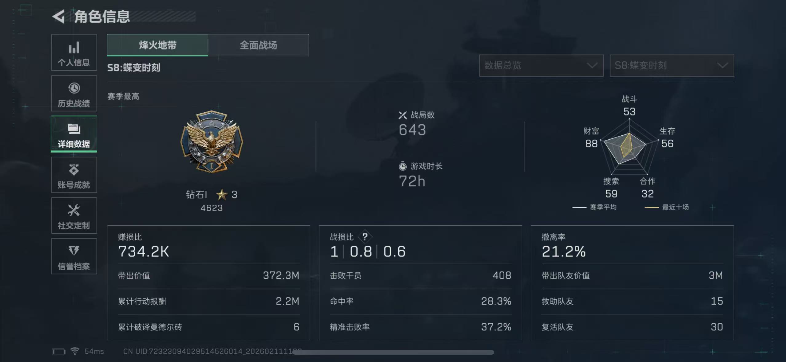 SJZQM442443三角洲行动账号详情图3