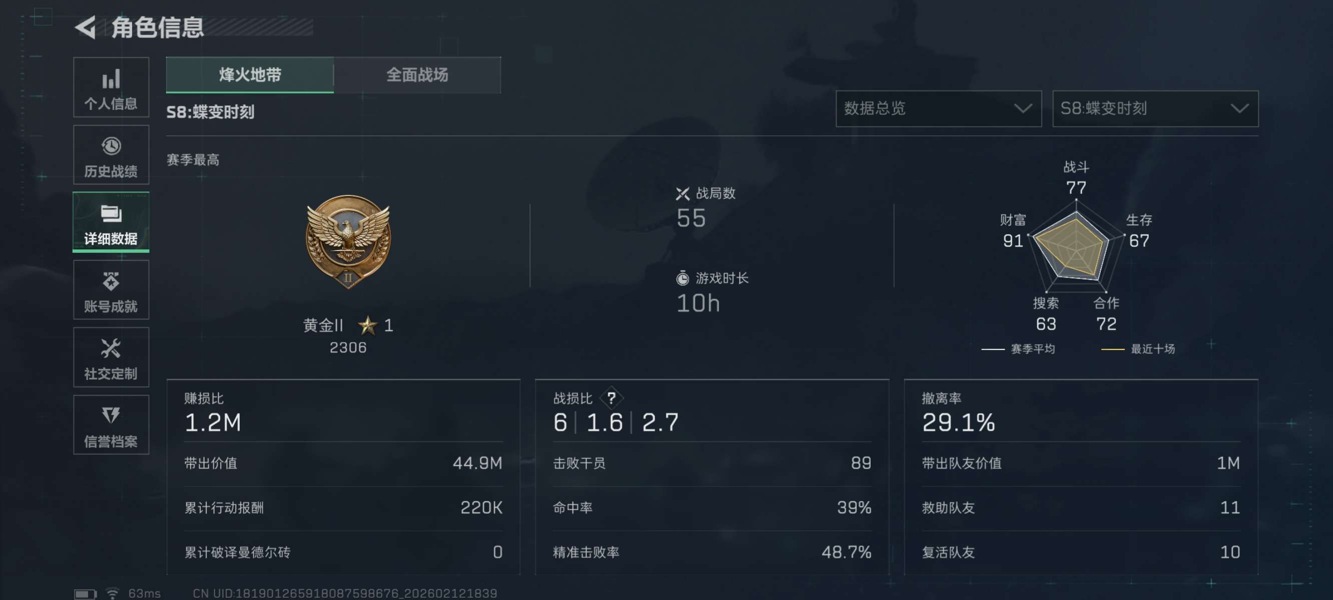 SJZCMW442558三角洲行动账号详情图4