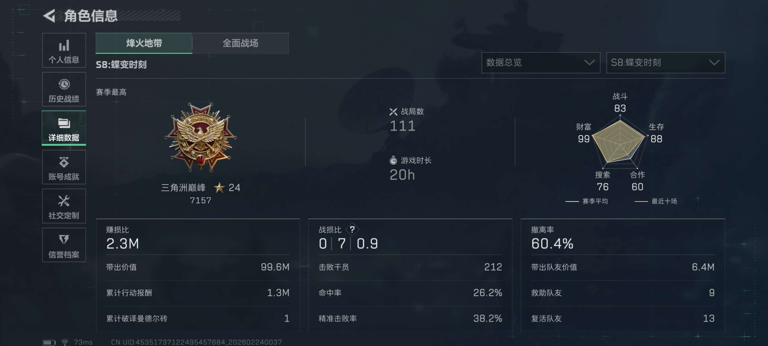 SJZCMW452855三角洲行动账号详情图3