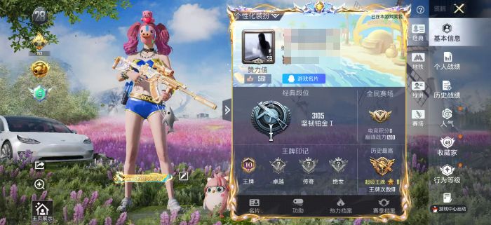 和平精英账号苹果QQM1047715【女号1载具-4粉装-4特效枪 缤纷油彩 蝶舞迷情 浪漫天命,暗影哥特,折纸暴龙】苹