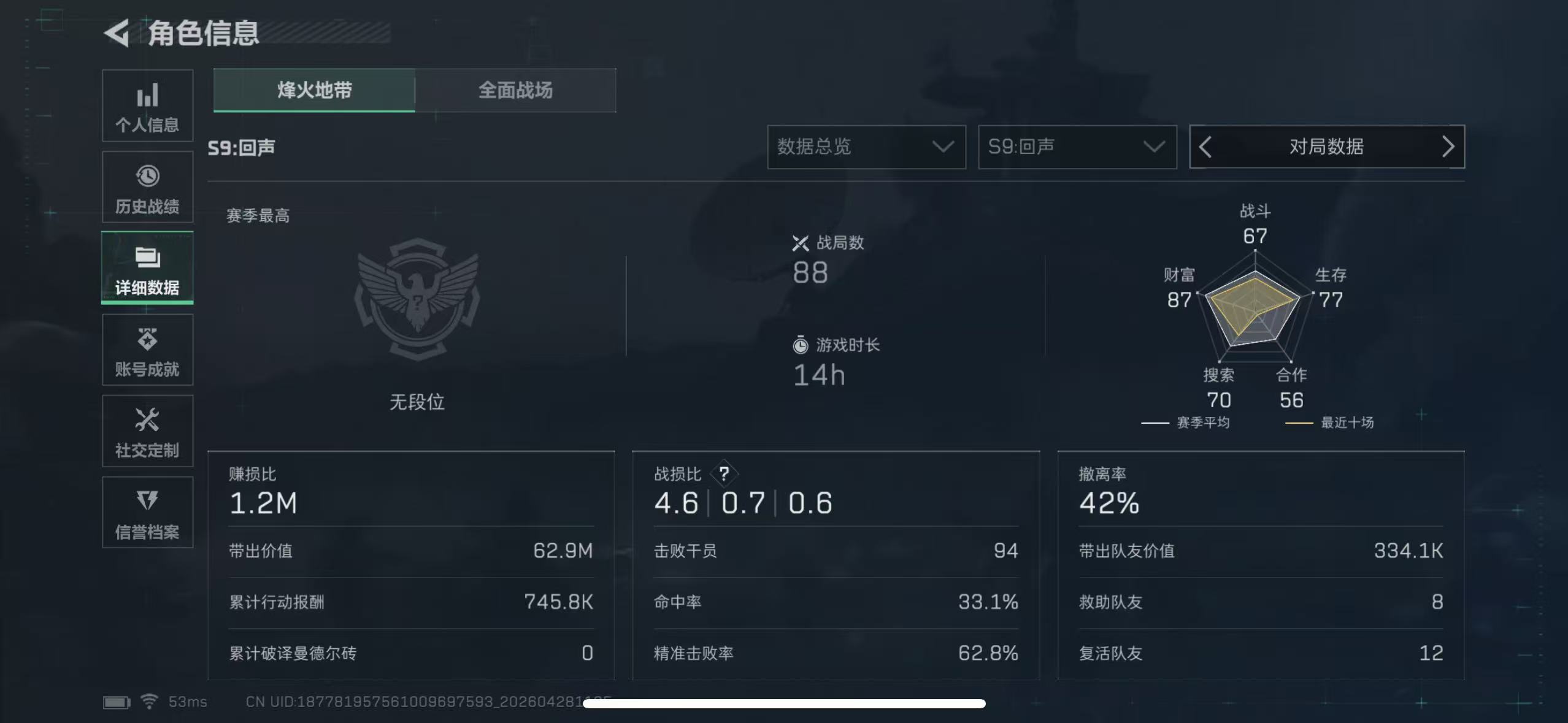 SJZQM4109125三角洲行动账号详情图3