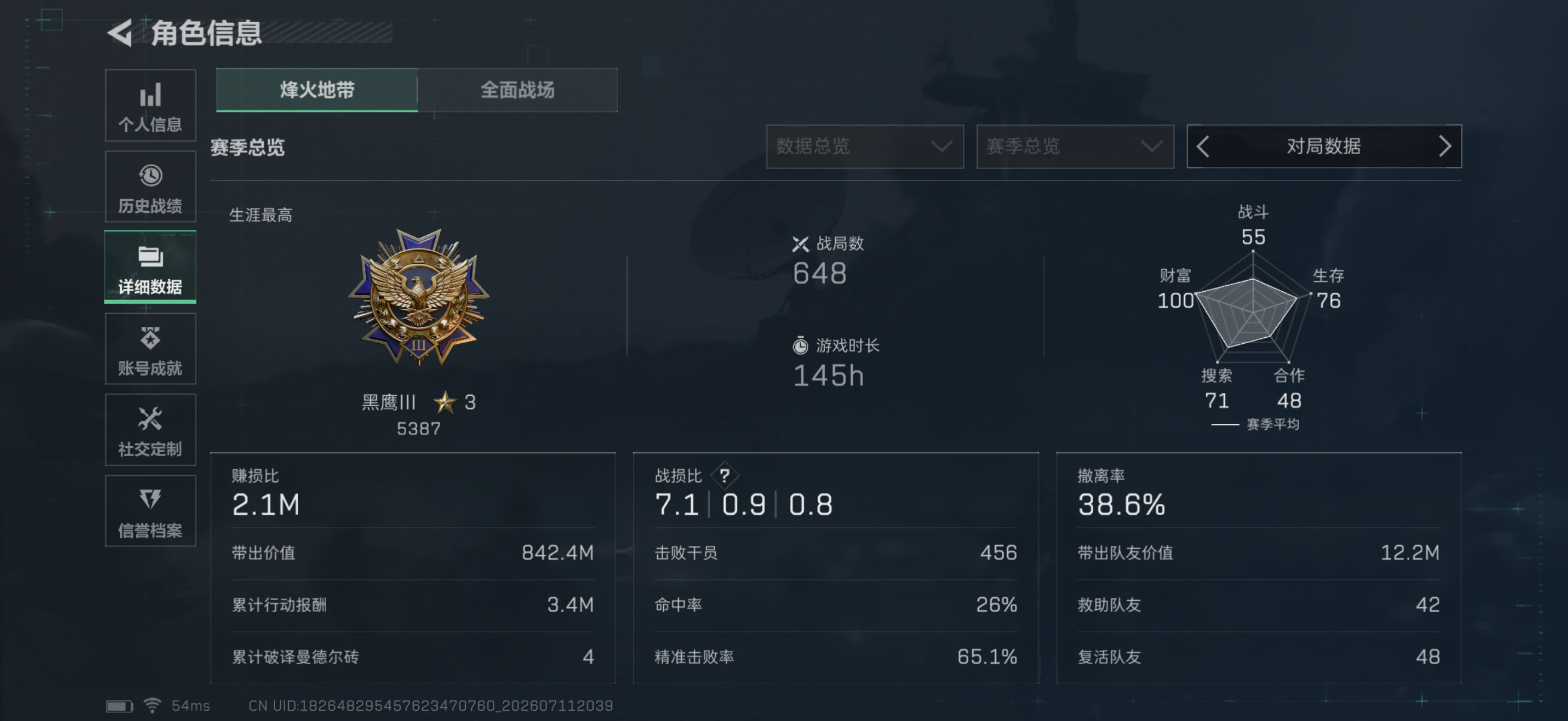 SJZQM4194031三角洲行动账号详情图4 SJZQM4194031三角洲行动账号详情图4