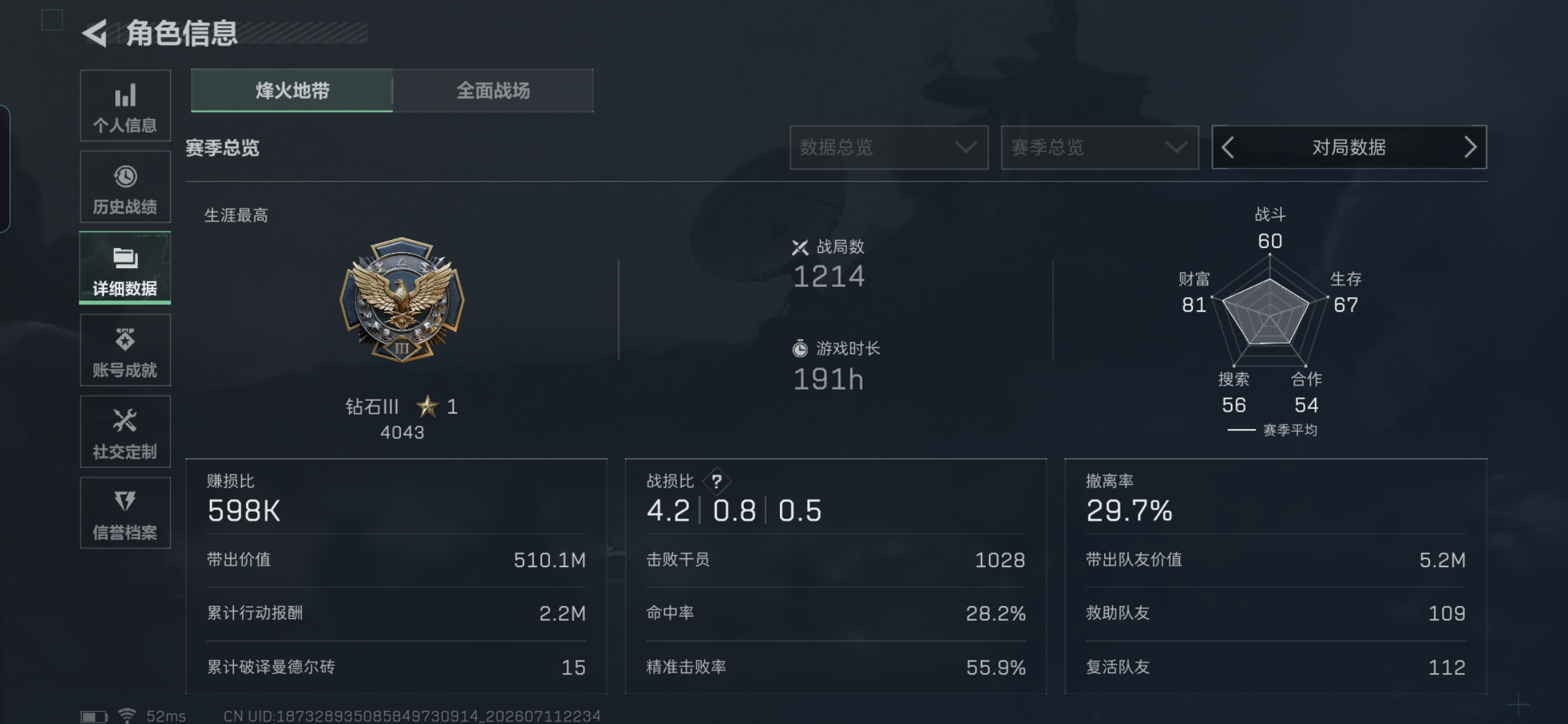 SJZQM4194012三角洲行动账号详情图4 SJZQM4194012三角洲行动账号详情图4