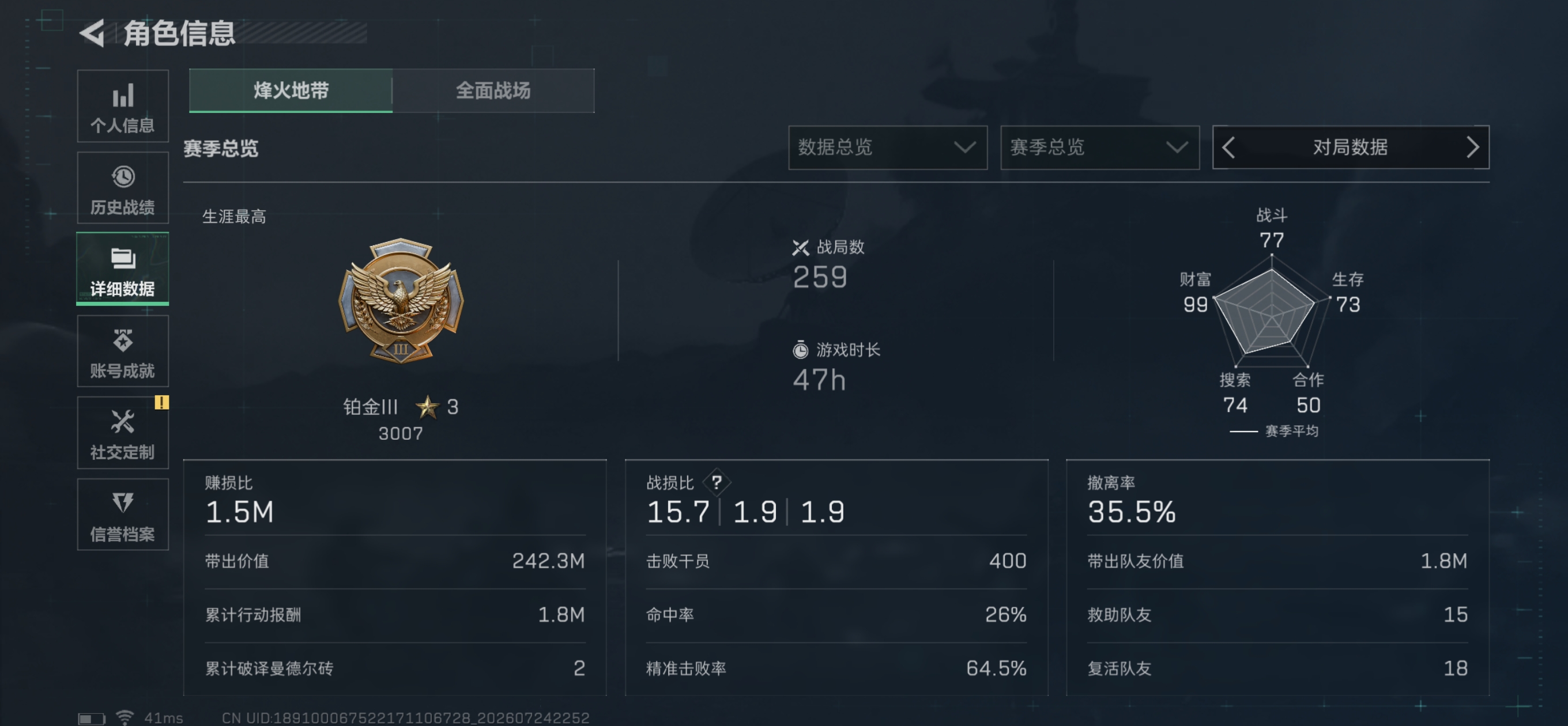 SJZQM4212497三角洲行动账号详情图4 SJZQM4212497三角洲行动账号详情图4