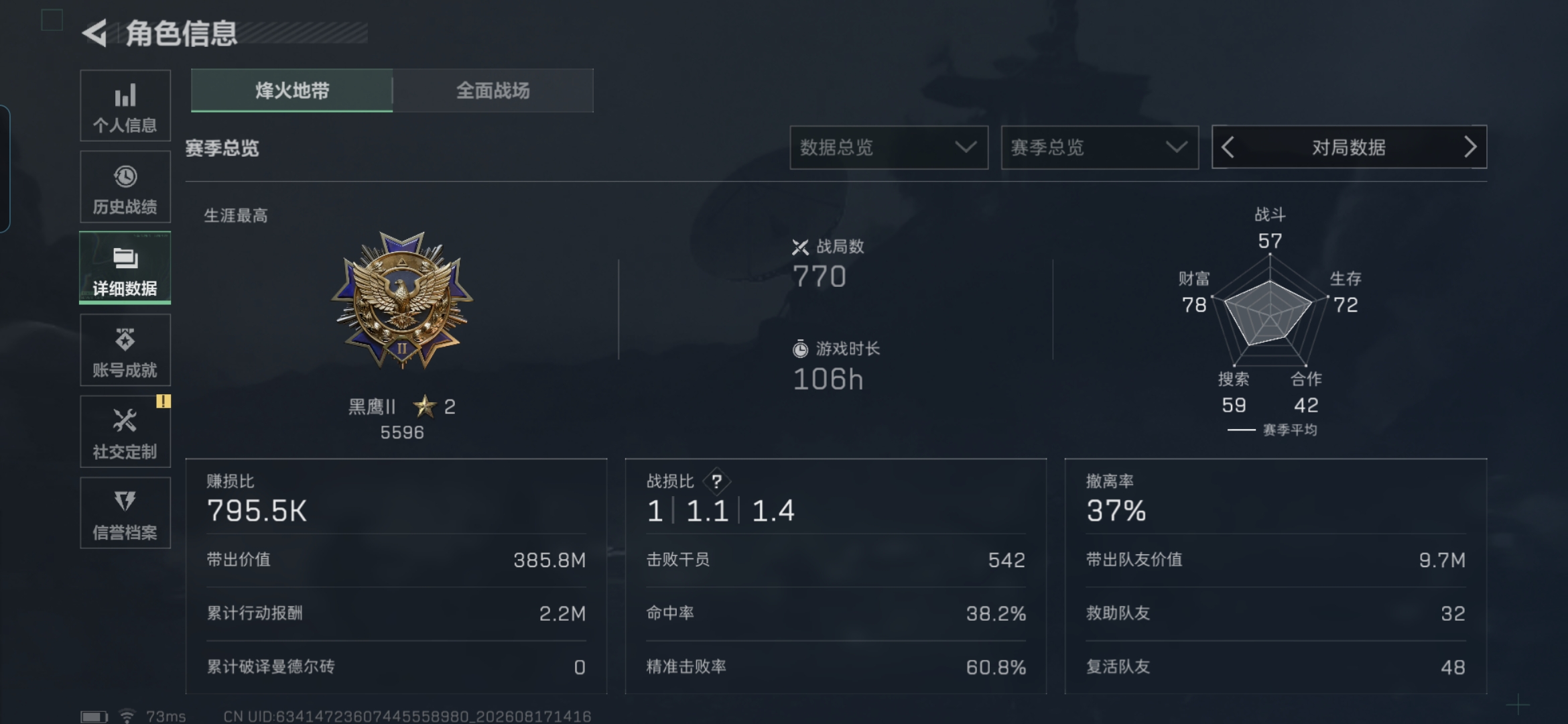SJZMMN4253302三角洲行动账号详情图4