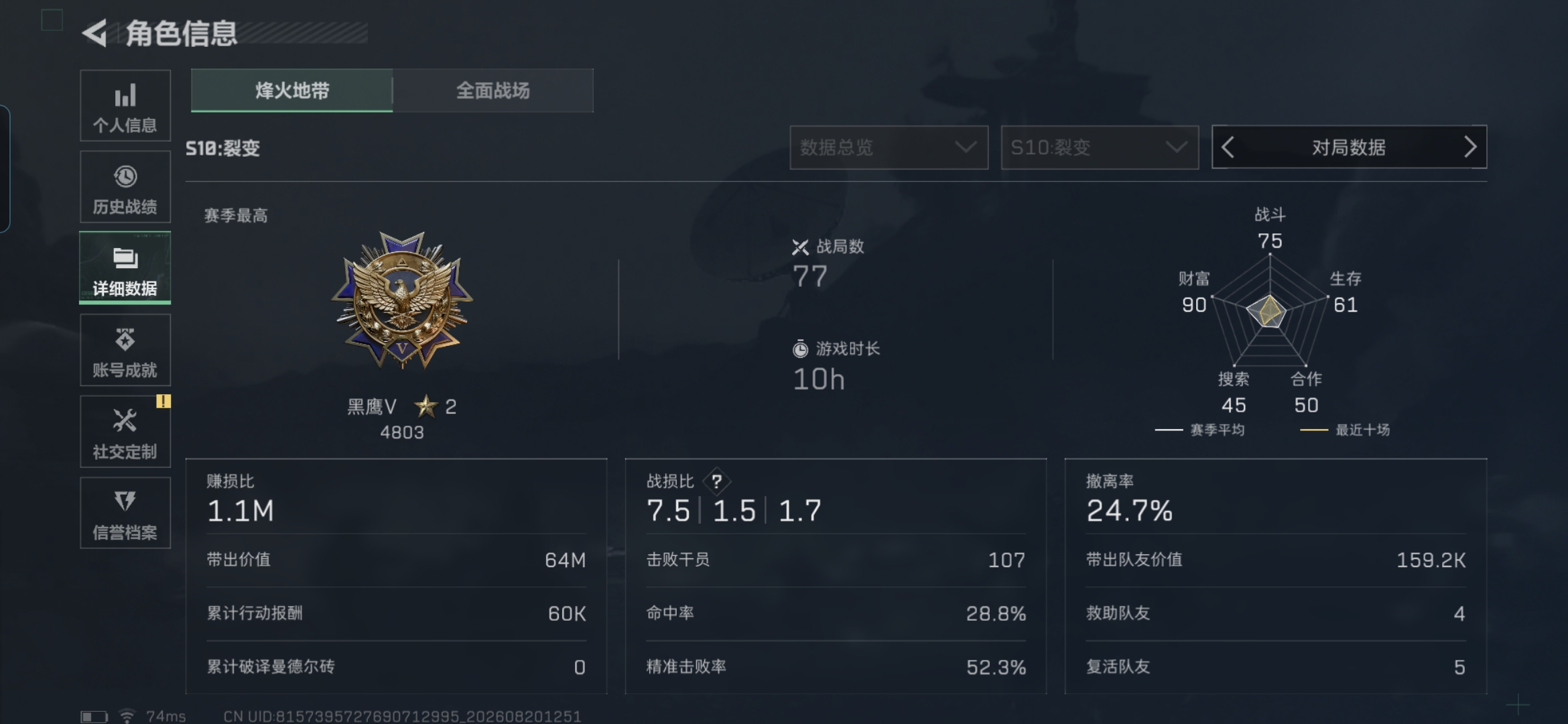 SJZMMN4244735三角洲行动账号详情图4