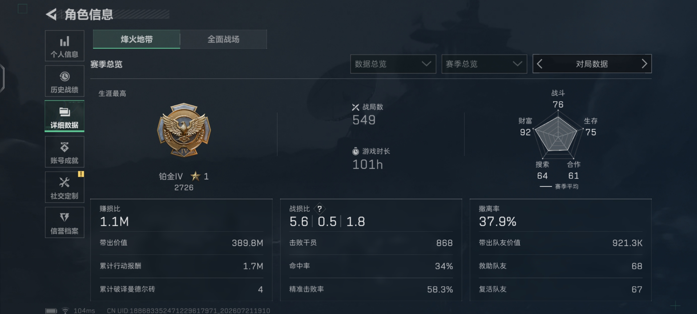 SJZQM4207886三角洲行动账号详情图5