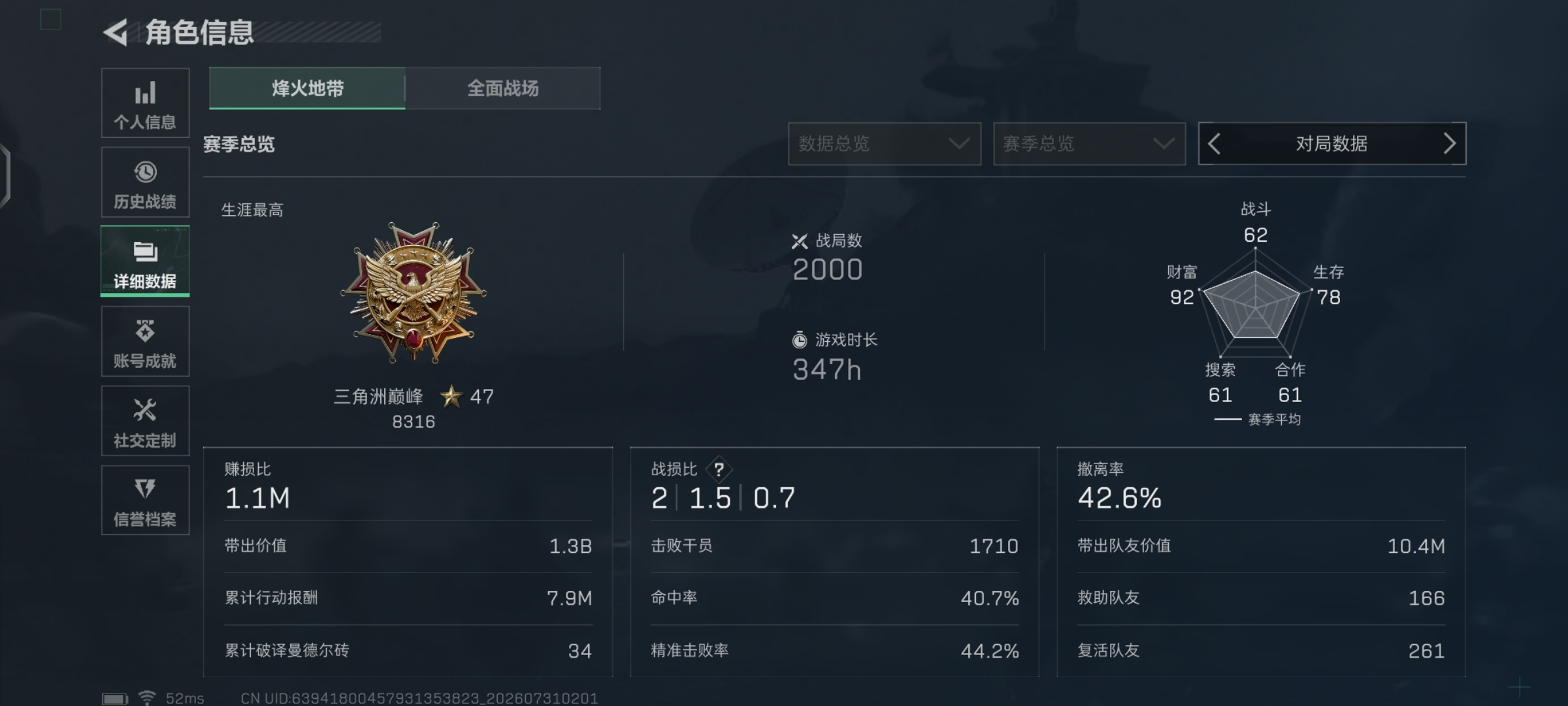 SJZQM4221218三角洲行动账号详情图5 SJZQM4221218三角洲行动账号详情图5