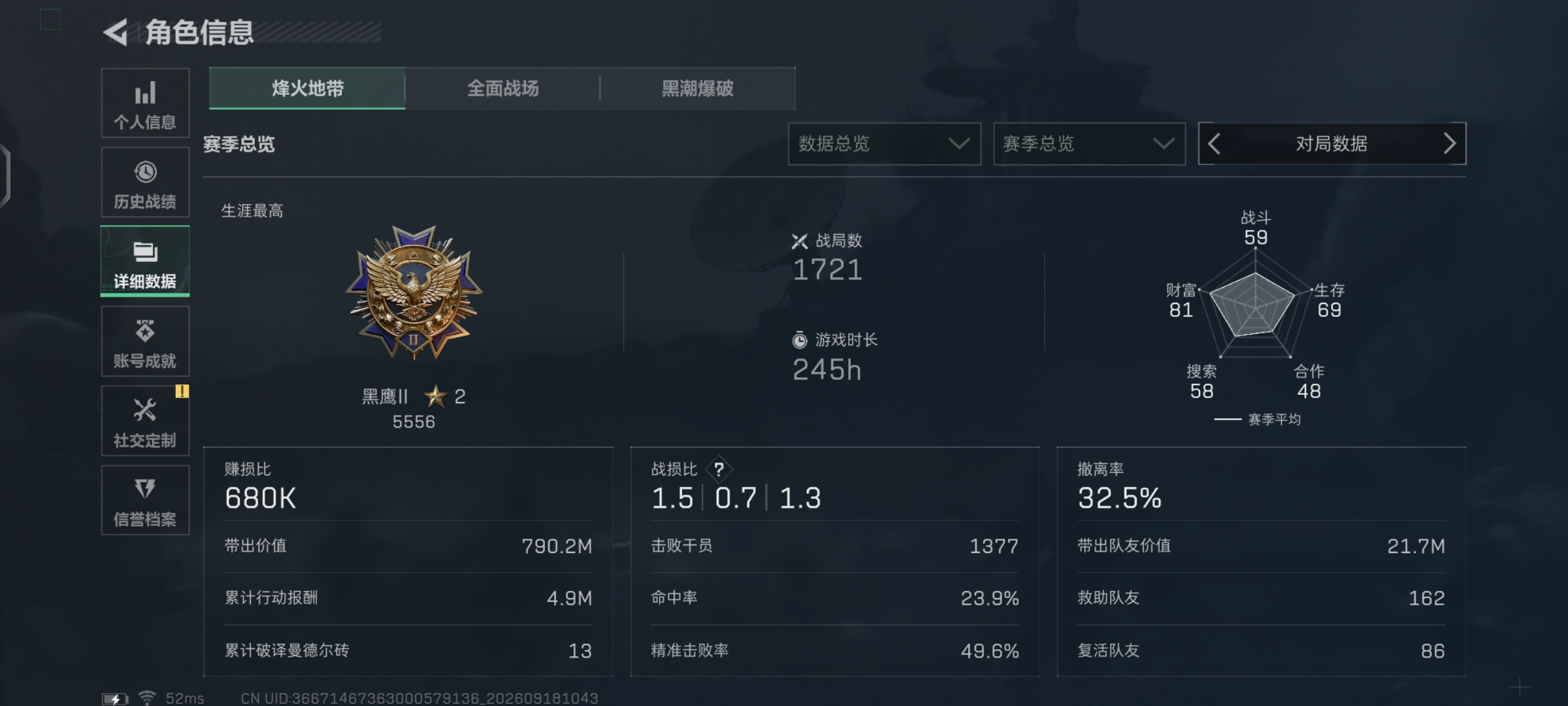 SJZQM4315651三角洲行动账号详情图5 SJZQM4315651三角洲行动账号详情图5